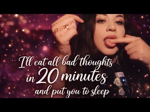 I'll eat your bad thoughts before bed mouth sounds [Asmr Spit painting] Special attention 