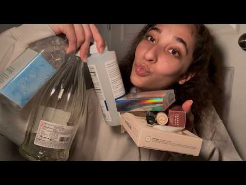ASMR with empty products I looove