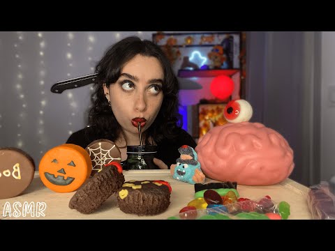 🌙 ASMR FRANÇAIS : DÉGUSTATION HALLOWEEN 👁 🎃 (bruits de bouche) #asmr #relax #youtube #asmrfr