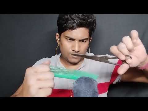 barber cutting men's hair asmr