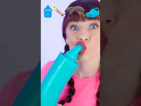 ASMR Giant Gummy Bottle, Gummy Eyeballs, Brown Banana  #eatingsounds