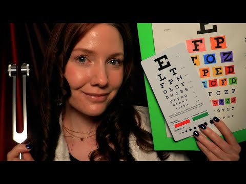 ASMR Everything Wrong Medical Exam (Hearing Test, Ears, Eyes, Cranial Nerve, Roleplay, Whispering )