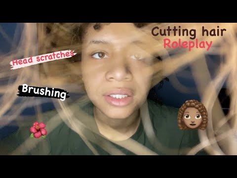 ASMR - Hair Brushing, Cutting, and Scratching (Donia)