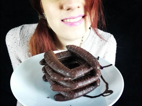 ASMR | MINI CHOCOLATE BANANAS | CASALI DOUBLE CHOC (No Talking) | Eating Sounds
