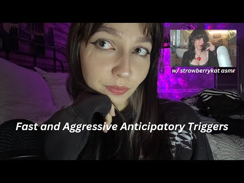 ASMR Fast and Aggressive Anticipatory Triggers (Muting, Slow to Fast) w/ @strawberrykatasmr