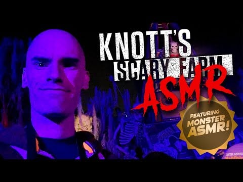 ASMR | A Horrifyingly Relaxing Tour of Knott's Scary Farm (and ASMR with a Monster!)