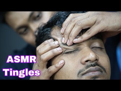 Tapping And Scratching Head Massage With Neck Cracking By Bapan Barber | ASMR Massage Therapy