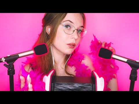 TEXTURED Ears are BACK 💥 4 Mics = x4 Tingles 💥 ASMR w FOAMY SPONGES