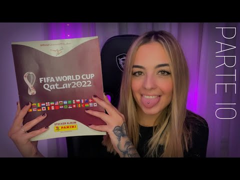 ASMR ABRIENDO CROMOS DEL ALBUM DEL MUNDIAL QATAR 2022 ⚽️🏆 (Parte 10) ASMR ESPAÑOL