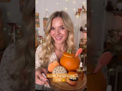 #asmr Pumpkin Spa Facial 🎃 #asmrvideos #asmrcommunity #tingles #spa #sleep #fall #skincare