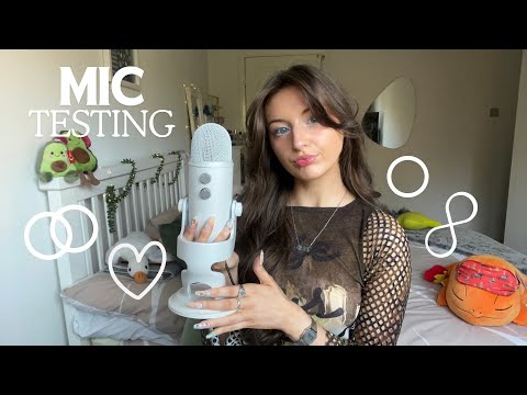 ASMR Blue Yeti mic test with random triggers🎙️(mic triggers, tapping, scratching, whispers)