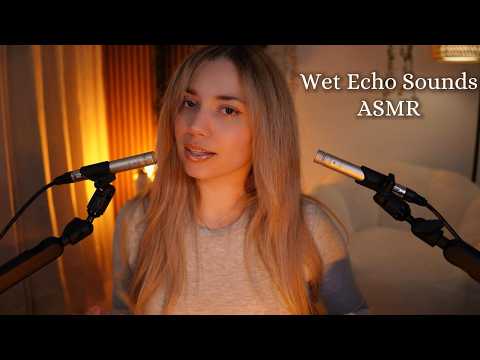 ASMR | Wet Echo ASMR (mouth sounds, slow, words, face touching)