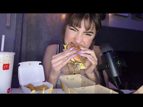 ASMR McDonalds mukbang ( devouring the Big Mac)