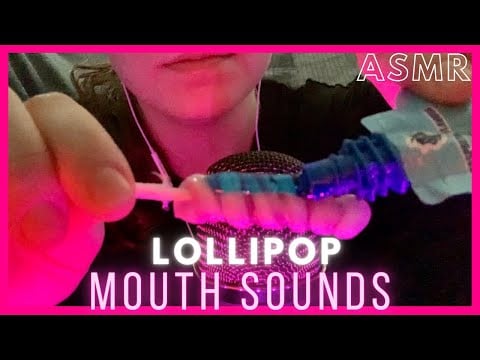 ASMR - Eating a Lollipop with Gel Candy 🍭 (Mouth Sounds, Soft Breathing, Whispering)