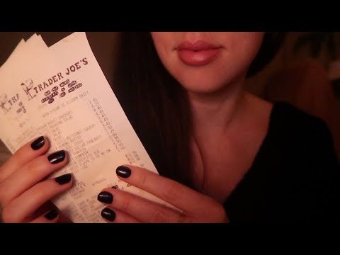 ASMR Reading Trader Joe's Receipts 🛒 Soft Spoken