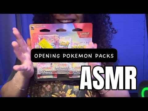 ASMR - CARDS DO POKÉMON - (sussurros, sons de boca, embalagens, cards)