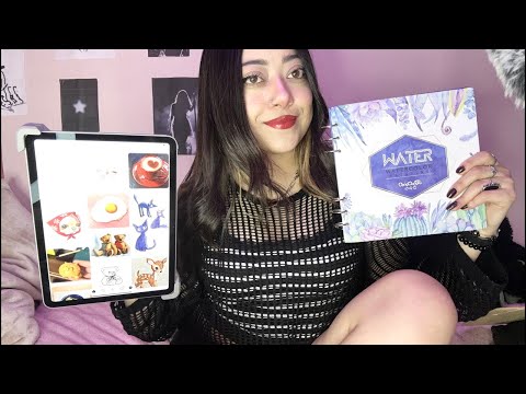 EN VIVO ASMR | PINTEMOS CON ACUARELAS! 💖😋🫟🖤🖤