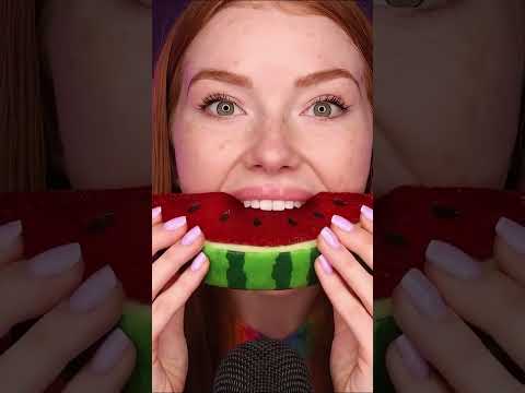 I Bit a Transparent Watermelon Slice?! 🍉🔮 ASMR Crunch