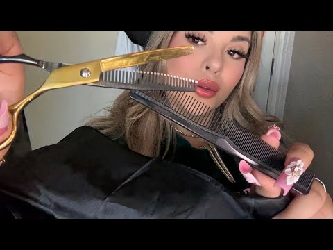 ASMR - Barber Roleplay 💈: Textured Haircut & Beard Line Up on You ✂️🫧 