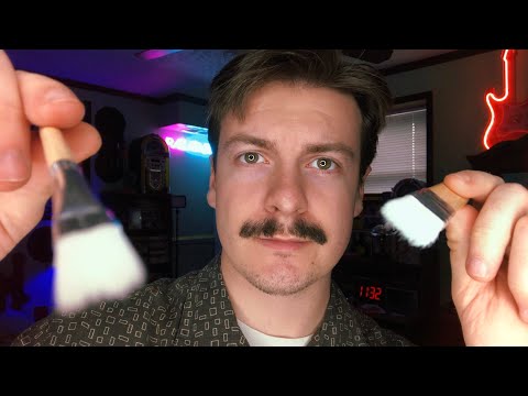 [ASMR] Brushing Your Face | Face Brushing | No Talking | Visual ASMR Triggers | RV