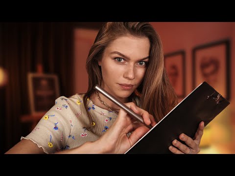 ASMR Sketching You, Walking All  Around (Photoshoot, Measuring Your Face, Brushing Your Face)