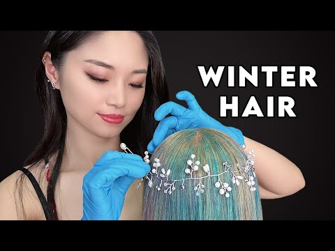 [ASMR] Winter Hair Dye with Hair Chalk