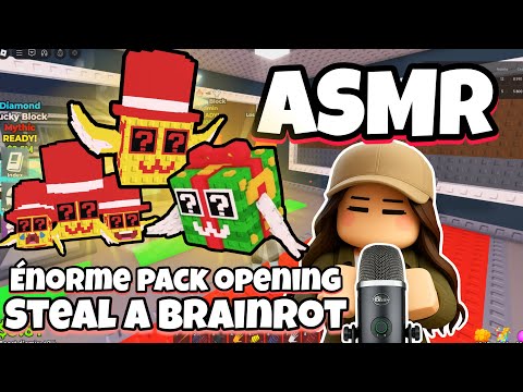 ASMR Français • ENORME OPENING DE LUCKY BLOCK SUR STEAL A BRAINROT ROBLOX 😴