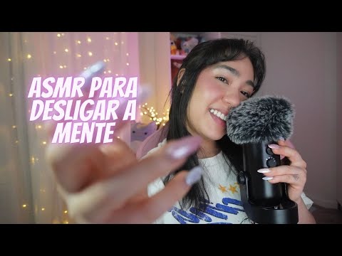 ASMR RÁPIDO para DISTRAIR SUA MENTE DOS PENSAMENTOS NEGATIVOS (cafuné, pincel na tela, energy rain)