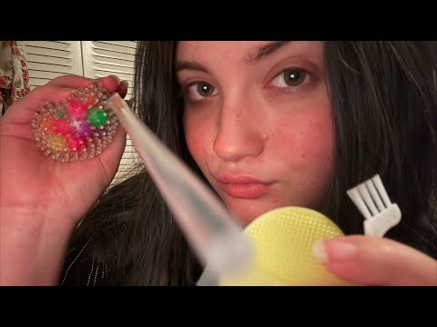 lofi asmr actual camera touching//tape/mouth sounds/light saber/brushing/stress ball/etc. 