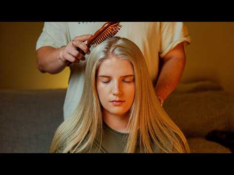 ASMR Hair Brushing 💤 Playing With Your Hair Until You Fall Asleep (No Talking)