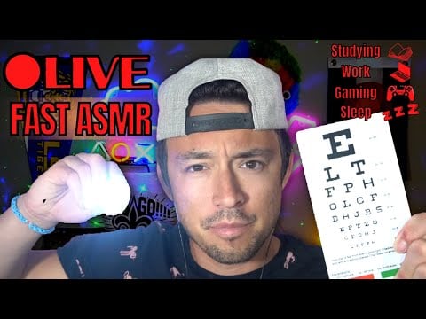 🟥 LIVE: Corey ASMR LIVE | Fast ASMR | Eye Exam ASMR | SMASH the 👍 Button!