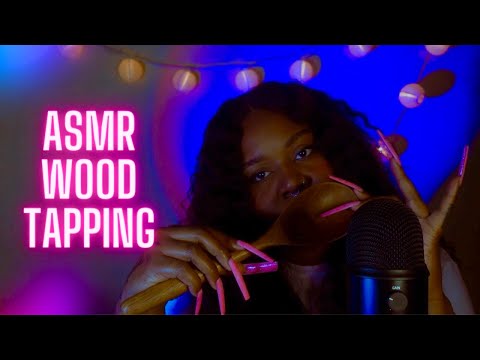 ASMR| Relaxing Wooden Triggers & Mouth Sounds To Help You Sleep & Tingle (BRAIN MELTING) Dark Screen