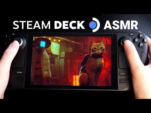 Stray ASMR 🐈 Playing the BEST cat game on a tingly Steam Deck 🎮 Close up whispering