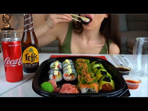 ASMR | Sushi Mukbang | EATING SOUNDS | No Talking | Lady M. ASMR