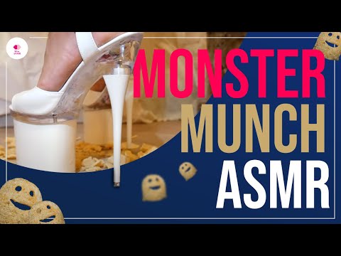 ASMR | Crushing Monster Munch with High Heels 4K