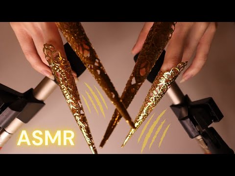 ASMR Massaging Your Eardrums, deep brain tingles, mic scratching to make you sleepy 💛  (no talking)