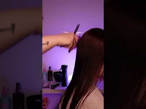 A Real Person ASMR Haircut, Hair Drying & Straightening #bebravebeyouasmr #asmrrealperson #shorts