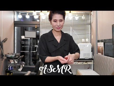 미용실 ASMR 가을 톤다운 계절 자주빛갈색  전체염색?     purple brown /Korean beauty salon
