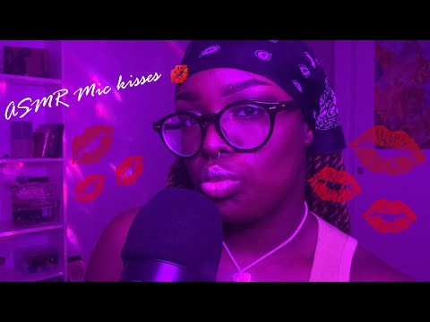 ASMR • Muah Mic Kisses 💋 (up close mic kisses, whisper ramble, mouth sounds)