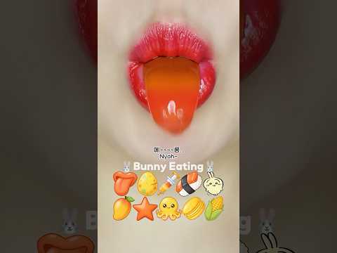 🧡💛 Orange Yellow Emoji Snacks Lips ASMR!