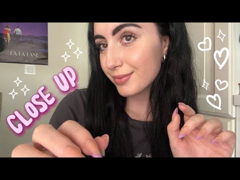 CLOSE UP ASMR ~ Mic Scratching, Hand & Mouth Sounds, Nail Tapping (& visuals) #asmr 