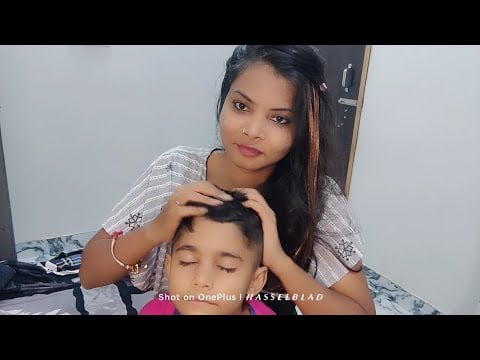 ASMR massage of a child is good to putting you to sleep (shooting voice, relaxing, whispering)