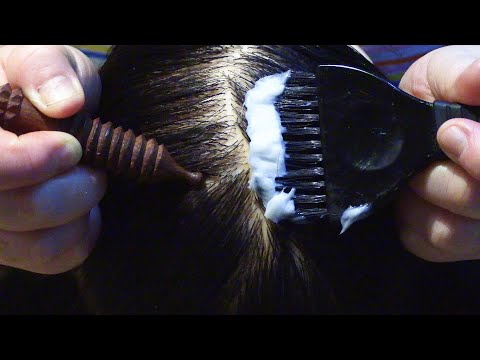 ASMR Scalp Check and Treatment (Scalp Massage, Tweezers, Wooden Tool) Hairdresser Roleplay