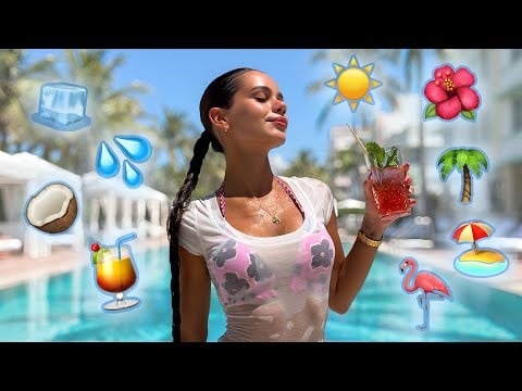 ASMR EMOJI CHALLENGE 🌺 in Miami! 🌴