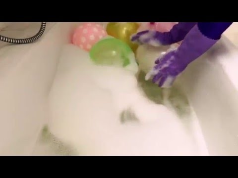 RUBBER GLOVES💙 ZENTAI🎈 BALLOONS 🛀 taking a bath💦 [[ASMR]]