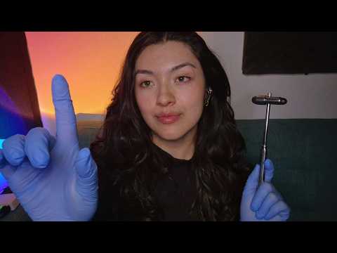 ASMR Examen de NERVIOS CRANEALES (Vista, Olfato, Gusto, Tacto y Oído)