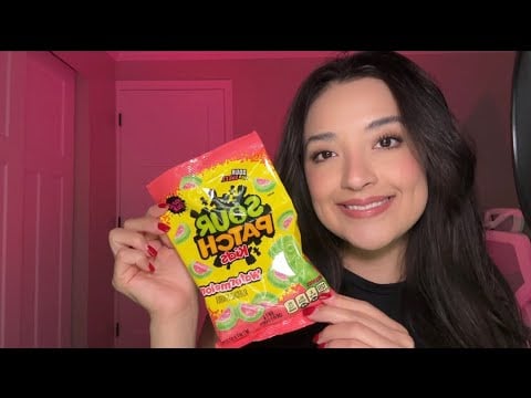 ASMR | Sour Patch Watermelon gummies 🍉