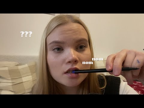 ASMR asking you RANDOM questions ??? (mouth sounds, writing, whispers)