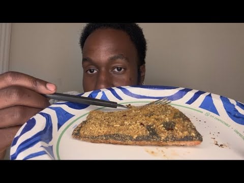 ASMR Eating Alaska Sockeye Salmon🐟 