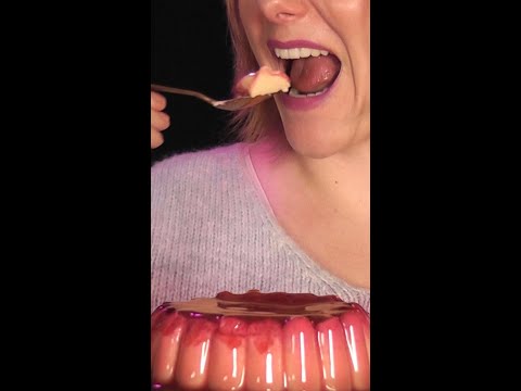 👆🏼👆🏼👆🏼 Long version 👉🏼 WONDERFULLY Relaxing & Soft Sounds! Pudding Eating ASMR /w breathing #shorts